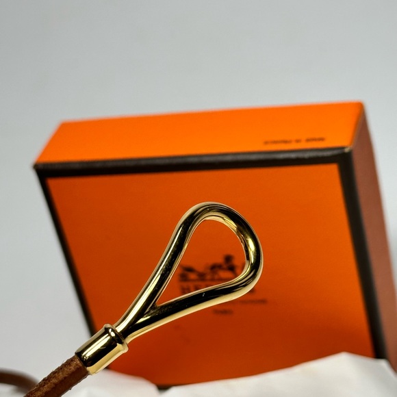 💯% AUTH Hermès Jumbo Hook Bracelet Double Wrap C 14” Authentic In Box EUC - Picture 8 of 9